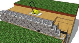 This will prevent undue pressure against the wall which can cause the units to move out of alignment Clear Crush Drain Gravel does not need to be compacted Sweep the top of the Garden WallScape