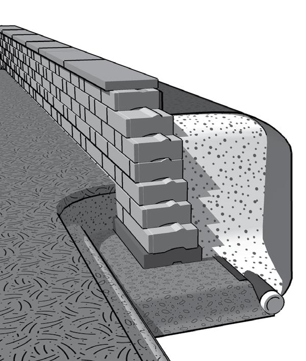 Excavate 2 12" 30" 10 Gravity Wall Installation Planning Your Wall With your final Design in hand, begin to establish the wall location and proposed grades.