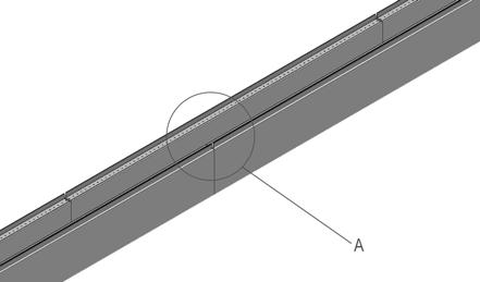 Hold the corner guide with the help of the Polycrete (Fixation members) screwed in the starting base. Figure 5.2.a Corners guide 5.