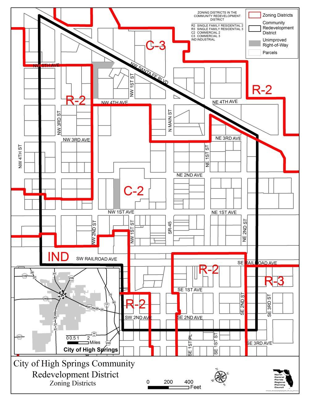 Appendix A Maps Figure 2 Zoning Map: High Springs Community Redevelopment District *Note: Zoning regulations, encompass limitations such as the type, size, height, number, and propose use of