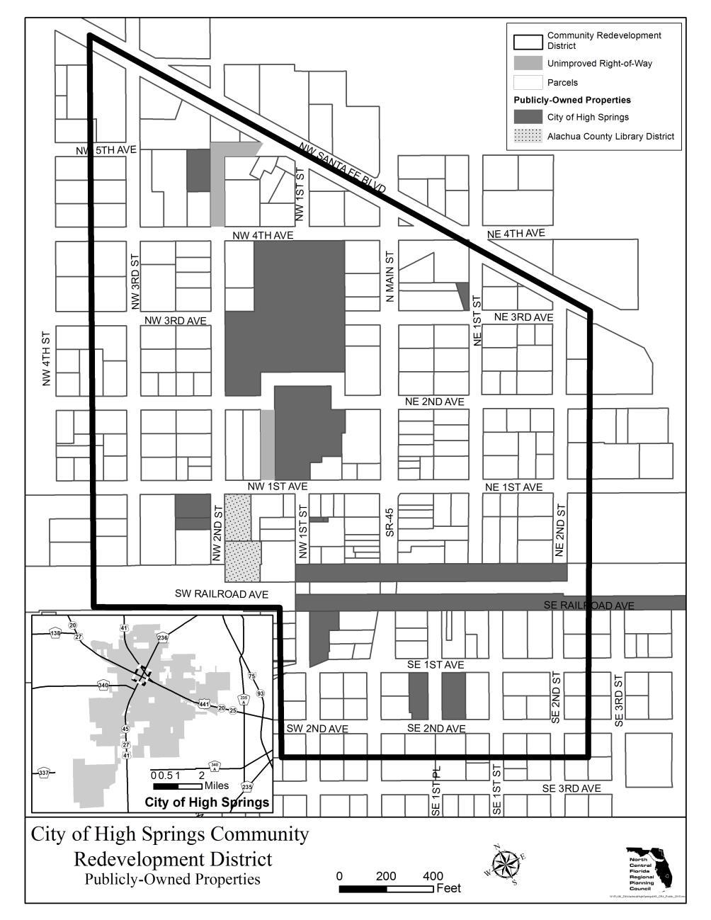 Figure 4 Publicly Owned Property within the High Springs Community Redevelopment District High