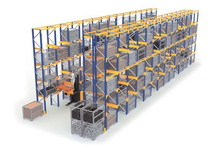 The operation of Jungheinrich single position racking can be either manual or automatic using either stackers or rack servicing