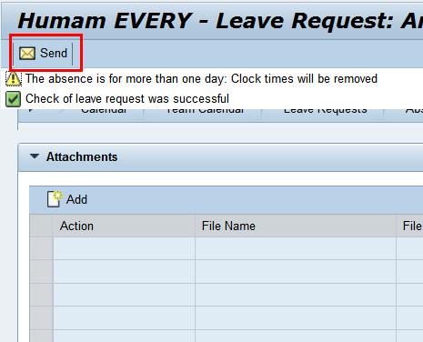Humam EVERY - Leave Request: Annual Leave, 20.03.2015-23.03.2015 25. Click on the request. button.