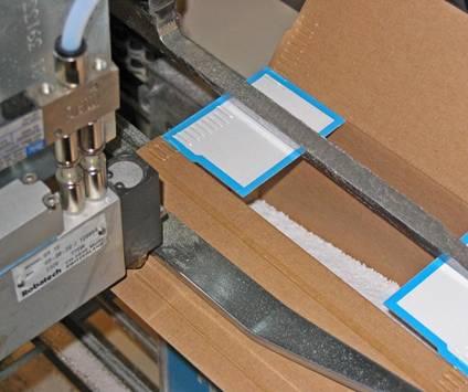 Sample 4: Sift Proof Glueing New Process: - Hotmelt adhesive system - Precise jetting technology - Precise
