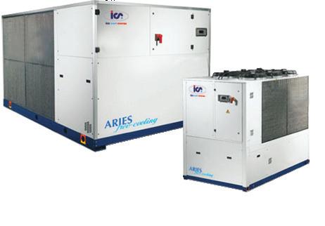 chiller operation, thanks also to the use of axial fans with a specially designed blade profile Environmentally friendly, with the implementation of R407C refrigerant (which does not harm the ozone