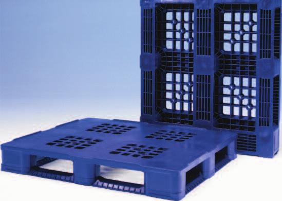 Full-perimeter pallets General medium and heavy duty applications with racking, automation, invertors, robots and all types of mechanical handing equipment (MHE). The most widely used type of pallet.
