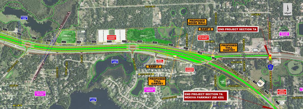 Section 7A - East Roundabouts: Lake Markham & Glade View Toll