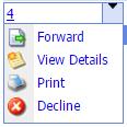 Use the filters at the top of the page to find the expense report(s) you want to forward.