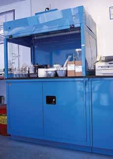 Work surface options include solid phenolic, epoxy-resin and stainless steel.