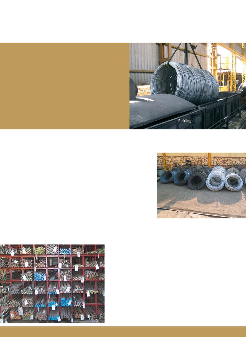 Stainless Steel Wire Rods Hot Rolled, Annealed & Pickled Applications : Bright Bars, Wires, Fasteners, Chains, Threaded Rods, Cutlery, Welding Products Grades 303, 304, 304L, 316, 316L, 410, 416,