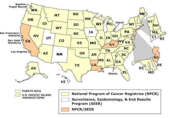 Cancer Reporting in the United States Time Period Number of New Registries 1930 2