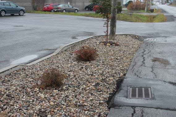 During rainfall, stormwater runoff from hard surfaces like roofs, roads and parking lots is transported in storm sewers