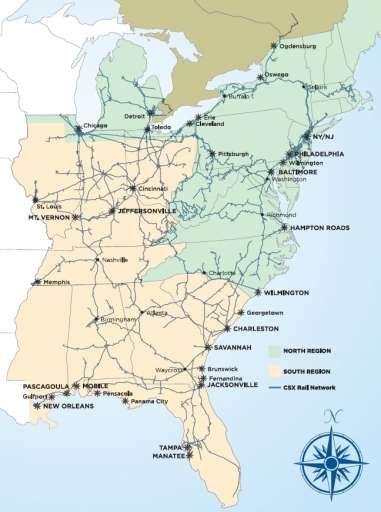 We access multiple ports throughout the Eastern U.S.