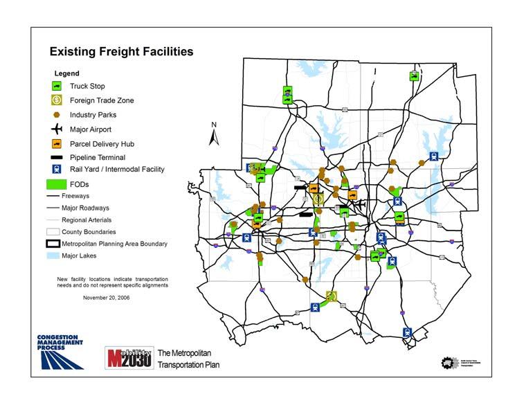 INTERMODAL/FREIGHT SYSTEM System Identification The North Central Texas region represents one of the largest inland ports in the nation where freight is moved, transferred, and distributed to