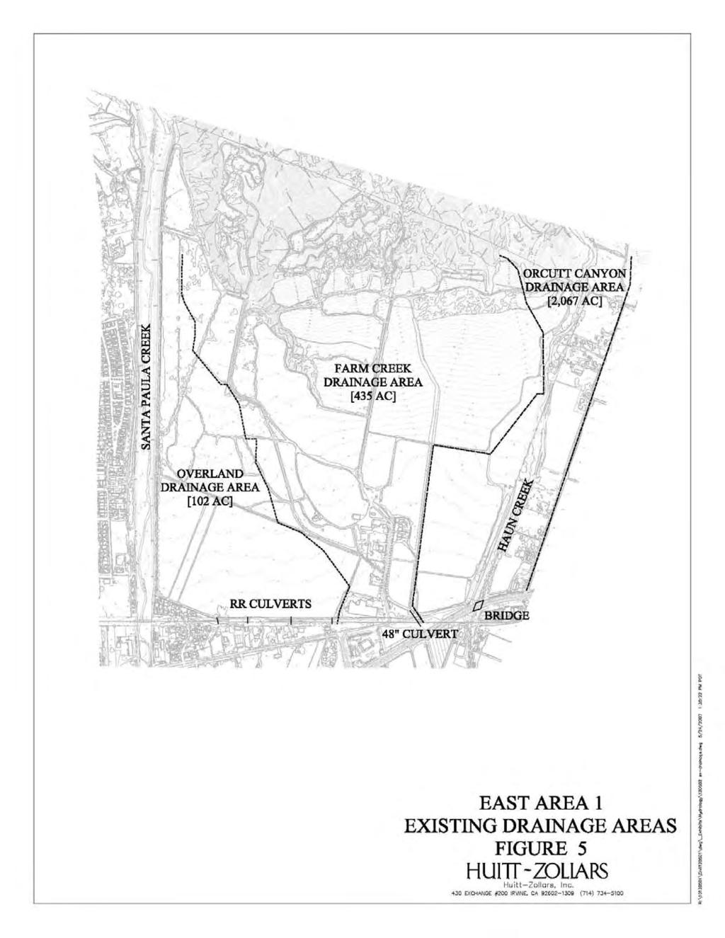 EAST AREA ONE DRAINAGE TECHNICAL REPORT