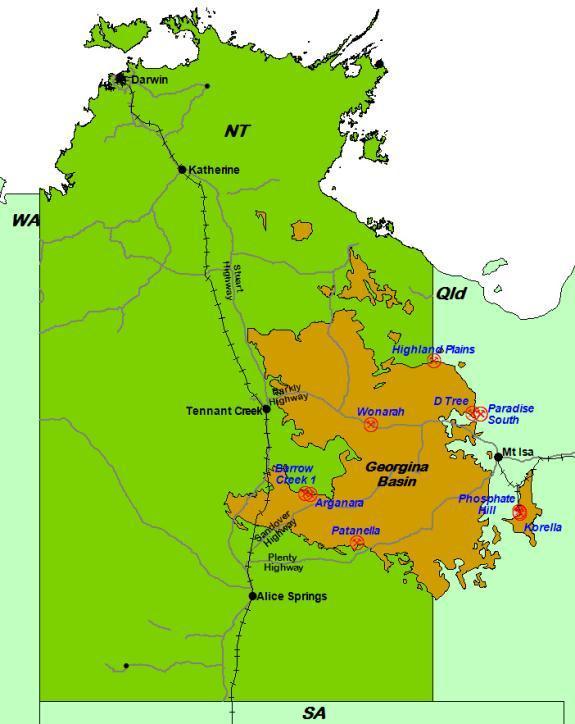 Phosphate Northern Territory Georgina Basin: World class sedimentary phosphorite province past and current production in Qld Wonarah (Minemakers Ltd) 782 Mt @