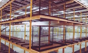production facilities, floors are readily built around larger products, allowing operators to work
