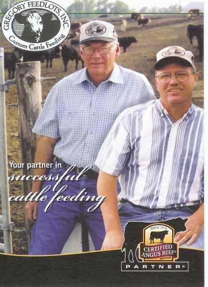 GREGORY FEEDLOTS, INC SERVING THE CATTLE INDUSTRY FOR 40 YEARS.
