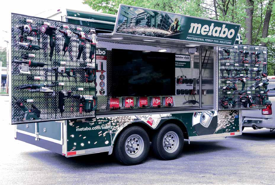 Safety Training Mobile Safety Training / Jobsite Event Vehicle: Showcasing Metabo s range of products at open houses, special events, local and regional trade shows, job-sites and training centers.
