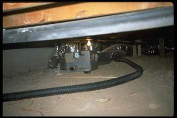 Treating Crawl Spaces Length of perforated pipe on soil