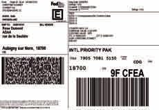 Information required on your international Air Waybill: 1 Entering recipient information The first step in processing a shipment is to enter information about the recipient of your package.