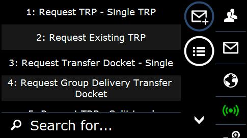 5.0 Job Requests The following section outlines the use of the ICTS device to request a TRP or Transfer Docket.