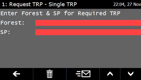 5.1 Request TRP Single TRP To request a TRP for a single uplift load, select the Request TRP Single TRP option from the Send Form menu.