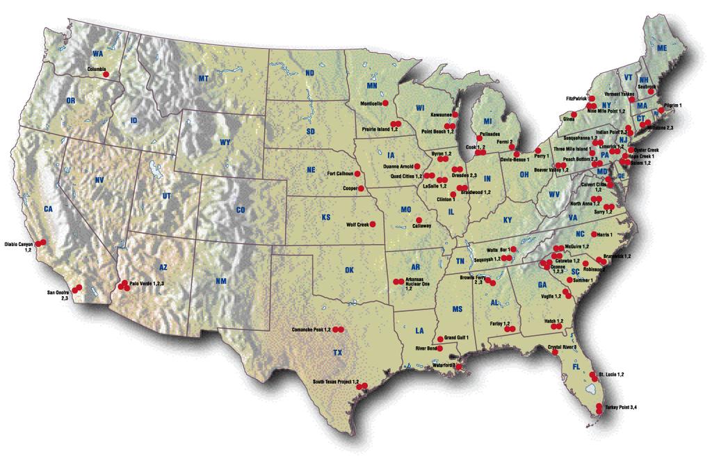 US Power Plants 100 plants in 31 states operated by 30 utilities with combined capacity and generation of 98.