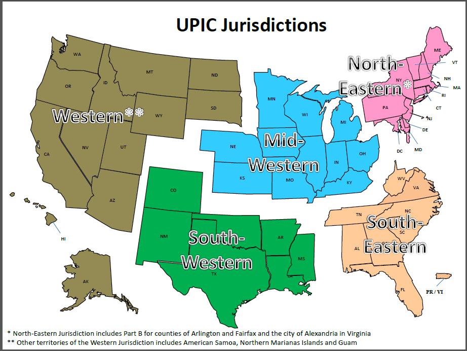 Breakdown of UPIC Locations May 2018