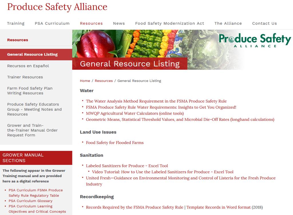 PSA Website: General Resources