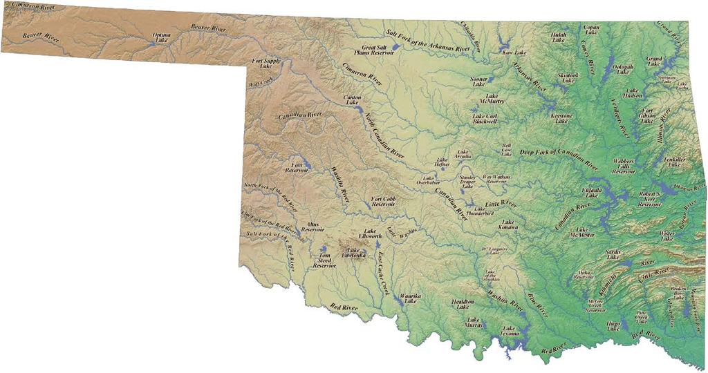 Oklahoma s Water Resources 34 major reservoirs store 13 million acre-feet of water 4,300 public/private & watershed protection lakes