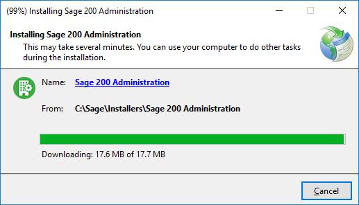 Session 1 Installation changes Installing Sage 200 System Administration The System Administration console can be installed using the link from the Application Components page or via Windows Explorer.