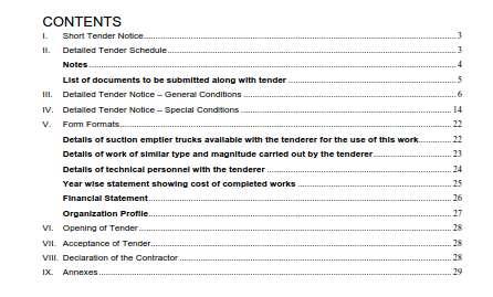 PSP in Emptying services E-Tender on state web site Service provider selected following a competitive bidding process