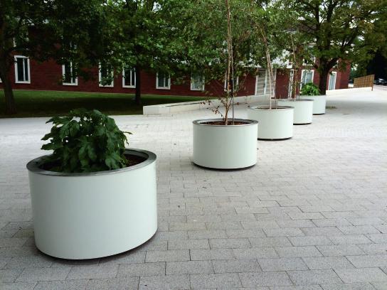 UK street furniture designers & manufacturers BOURNEMOUTH planter As UK based, designers and manufacturers, Street Design can manufacture and supply the Bournemouth circular all metal planters, to