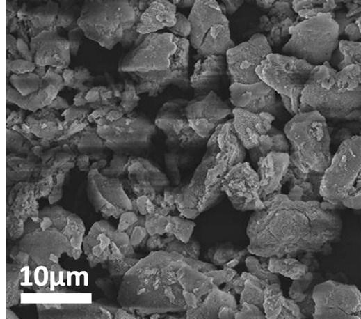 Fig. S2 The low-magnification SEM image of the prepared amorphous sample Fig.