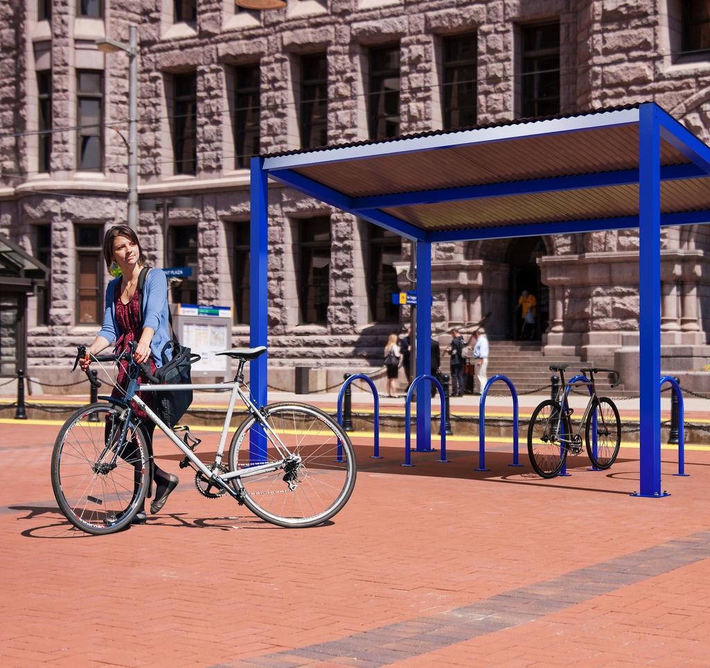 The simple, modular canopy design makes it easy to create the bike shelter that fits your needs.