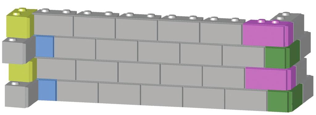 INSTALLATION AND ENGINEERING MANUAL STRAIGHT WALLS A straight wall is built differently based upon what corner pairings you use: two inside corners, two outside corners, or one of each.