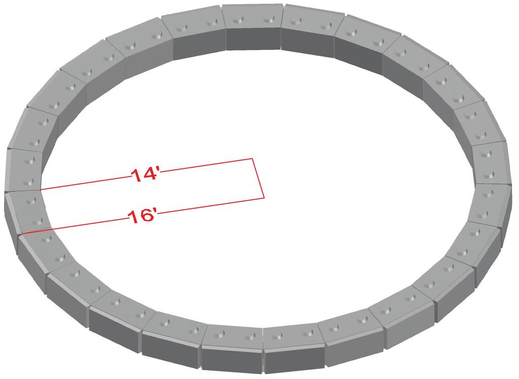 INSTALLATION AND ENGINEERING MANUAL FULL CIRCLES Using Tapered End Inserts allows your LedgeRock to create a perfect circle.
