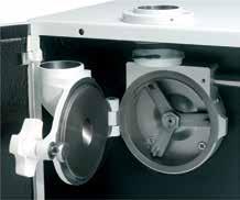 An adjustable vacuum feed control regulates the feed rate of the sample into a metallic grinding chamber. A hardened steel hammer rotates at high speed forcing the sample through a stainless sieve.