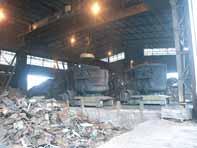 Charging the buckets Electric Arc Furnace