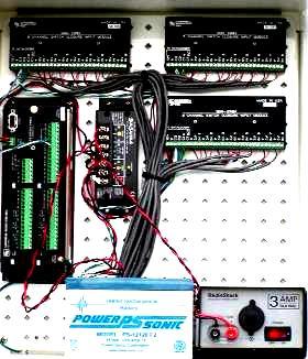 Control board detail, flowmeter-datalogger boxes