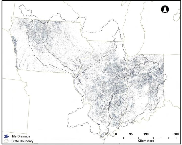 Figure 2: Areas Assumed to Have Tile Drainage Notes: Tile drainage was assumed to be located in