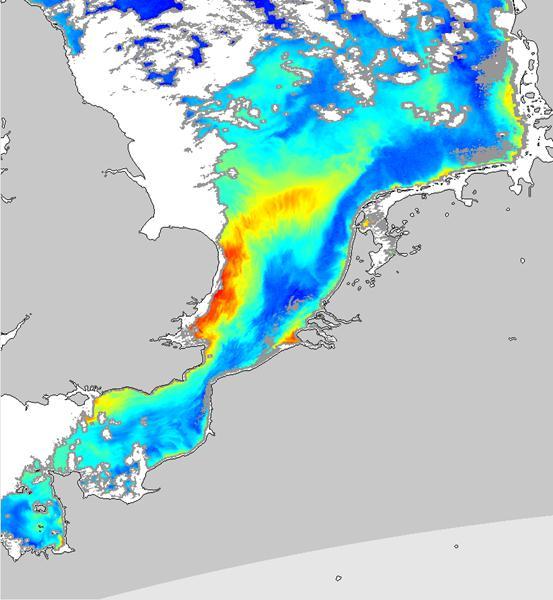 Study area: North Sea Semi-diurnal tide High turbidity in UK and BE coastal waters UK Strong