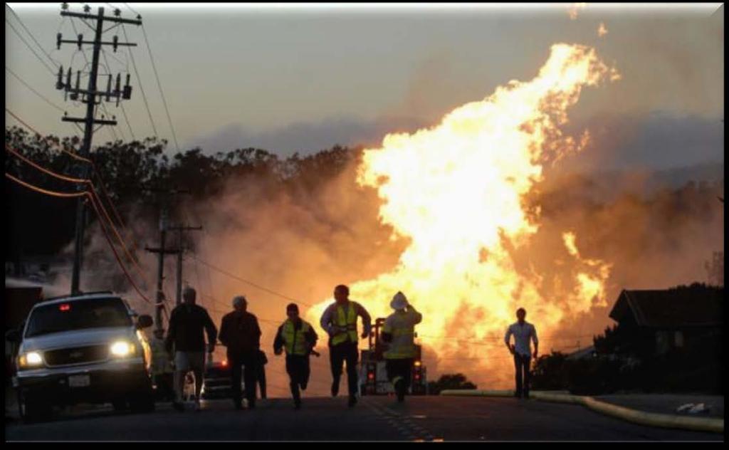 Other Energy Accidents: Gas A natural gas pipeline exploded, setting off a blaze that destroyed a San