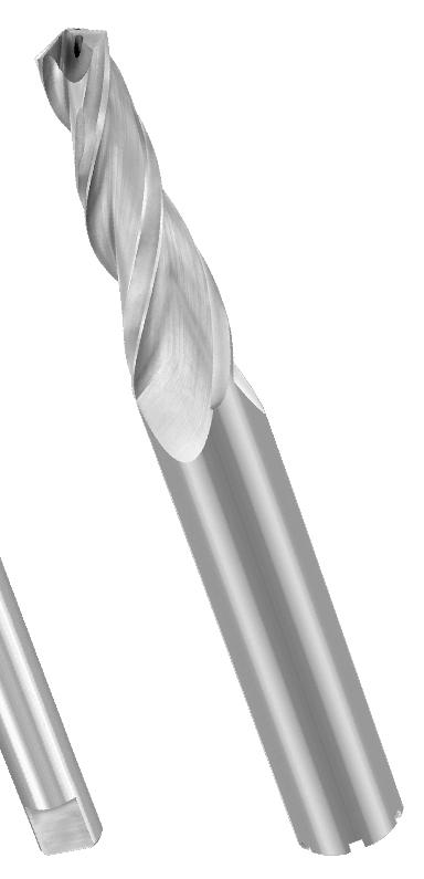 Double Margin Drills Both solid carbide and carbide tipped drills can be made with double margin construction for applications