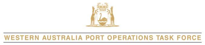 Task Force in conjunction with Fremantle Ports NOTE: