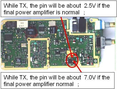there is current no power :check final power amplifier Step 3: no current and no power: check APC circuit. 6.