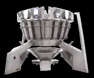The multihead weigher product zone is dismantled completely without tools, and