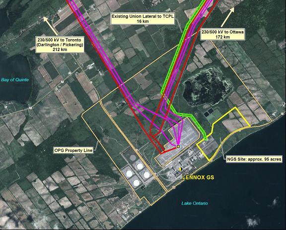 Napanee Site Selection Existing robust 500 kv electrical connection (Hydro One) Existing gas connection (Union Gas) Existing water supply and return facilities (Ontario Power