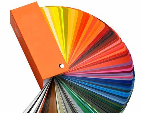Finishes» Over 400 powder coated paint colours in matt, gloss or satin.